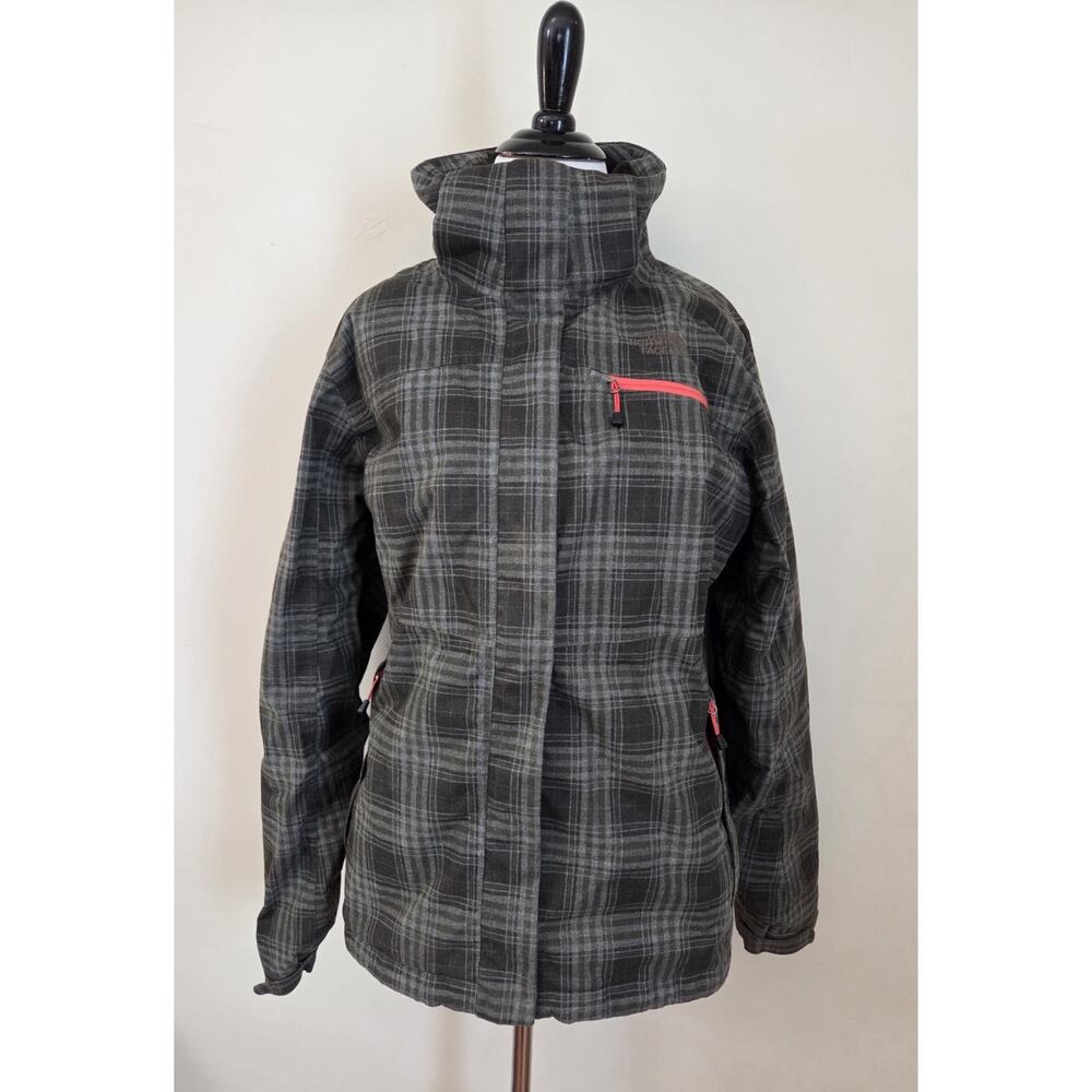 The North Face Lynndale Women's Fleece Lined Jacket Gray Plaid Size L/G‎